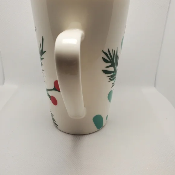 2020 Starbucks Holiday Christmas  Coffee Mug White Mistletoe 12oz HTF - Picture 2 of 5